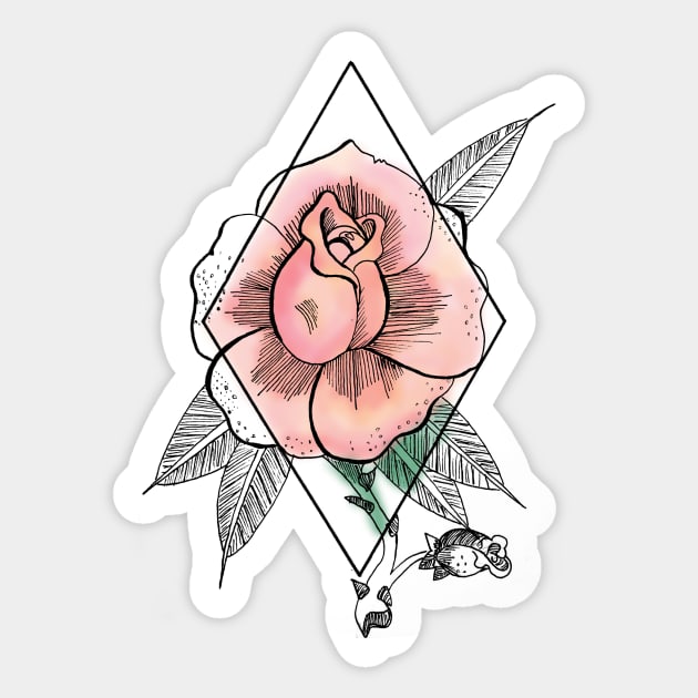 Rosey Sticker by Mikestrauser